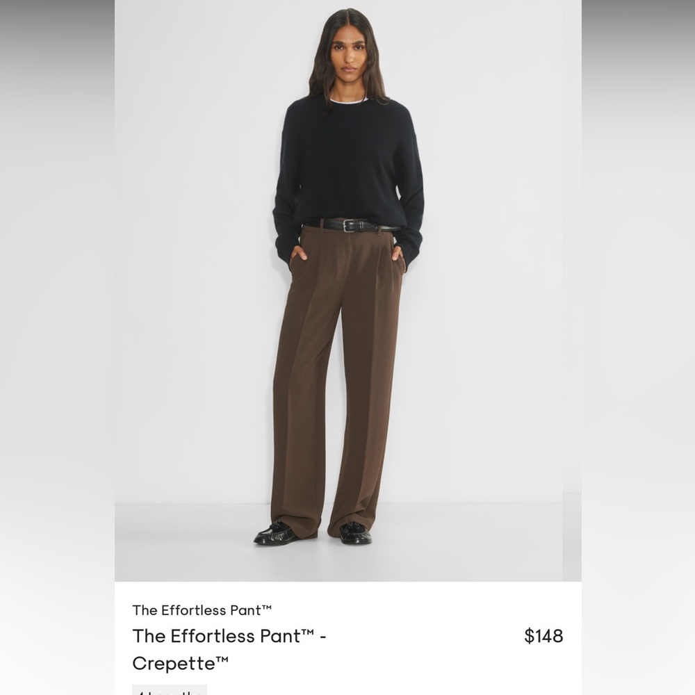 Wilfred Effortless Pant - Rich Mocha Brown Size 4R